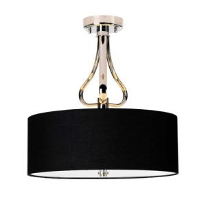 ELSTEAD FALMOUTH 3 LIGHT SEMI FLUSH - POLISHED CHROME