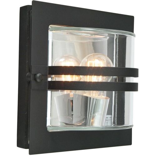 ELSTEAD BERN 1 LIGHT WALL LANTERN - BLACK WITH CLEAR GLASS