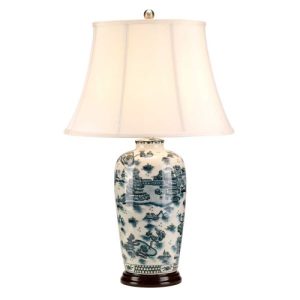 ELSTEAD BLUE TRADITIONAL 1 LIGHT TABLE LAMP
