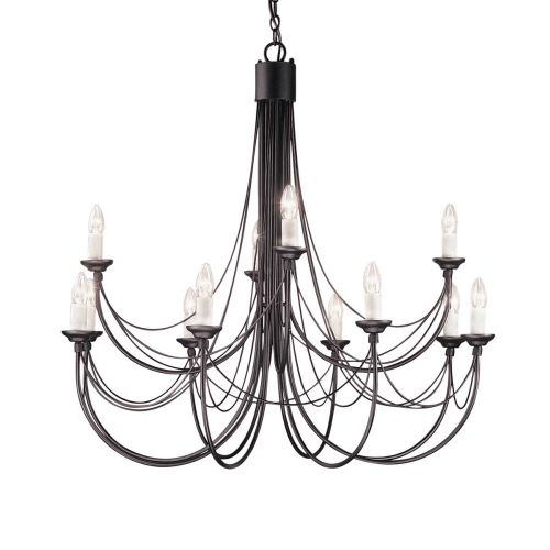 ELSTEAD CARISBROOKE 12 LIGHT CHANDELIER