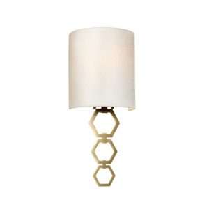 ELSTEAD CLARK SMALL 1 LIGHT WALL LIGHT - AGED BRASS