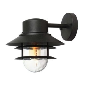 ELSTEAD COPENHAGEN 1 LIGHT WALL LANTERN - BLACK