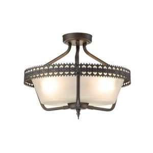 ELSTEAD CROWN 3 LIGHT SEMI-FLUSH/PENDANT