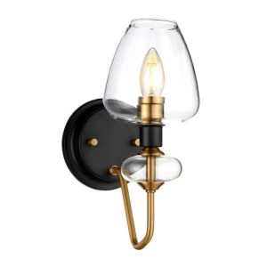 ELSTEAD ARMAND 1 LIGHT WALL LIGHT - AGED BRASS