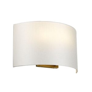 ELSTEAD COOPER LARGE CURVED WALL LIGHT WITH AGED BRASS BACK PLATE