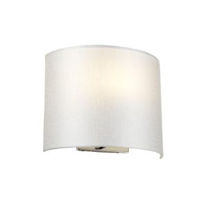 ELSTEAD COOPER MEDIUM CURVED WALL LIGHT WITH POLISHED CHROME BACK PLATE