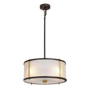 ELSTEAD CORONA 3 LIGHT PENDANT - MUSEUM BRONZE