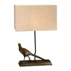 ELSTEAD HALKIRK 1 LIGHT TABLE LAMP WITH RECTANGLE SHADE