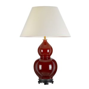 ELSTEAD HARBIN GOURD 1 LIGHT TABLE LAMP WITH TALL EMPIRE - OXBLOOD