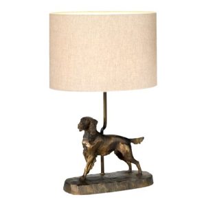 ELSTEAD RUFUS 1 LIGHT TABLE LAMP WITH OVAL SHADE