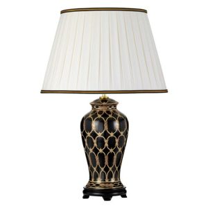 ELSTEAD TAIPEI 1 LIGHT TABLE LAMP WITH TALL EMPIRE SHADE