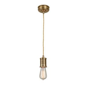ELSTEAD DOUILLE 1 LIGHT PENDANT - AGED BRASS