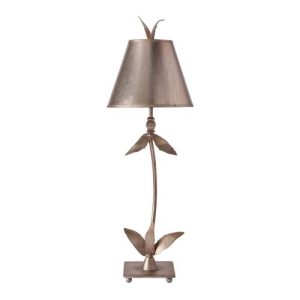 ELSTEAD RED BELL 1 LIGHT TABLE LAMP - SILVER LEAF