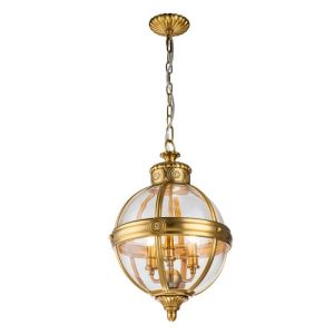 ELSTEAD ADAMS 3 LIGHT PENDANT CHANDELIER - BRUSHED BRASS