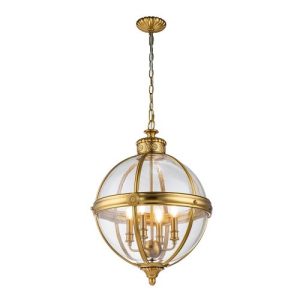 ELSTEAD ADAMS 4 LIGHT PENDANT CHANDELIER - BRUSHED BRONZE