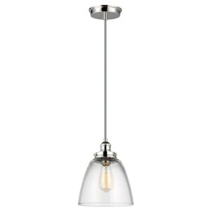 ELSTEAD BASKIN 1 LIGHT PENDANT - POLISHED NICKEL
