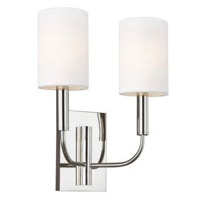 ELSTEAD BRIANNA 2 LIGHT WALL LIGHT - POLISHED NICKEL