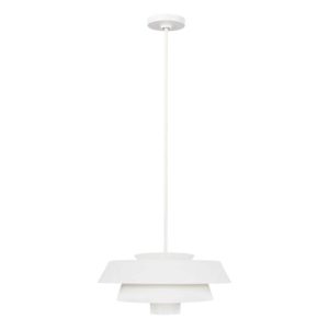 ELSTEAD BRISBIN 1 LIGHT PENDANT - MATTE WHITE