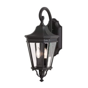 ELSTEAD COTSWOLD LANE 2 LIGHT MEDIUM WALL LANTERN - BLACK