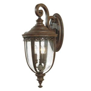 ELSTEAD ENGLISH BRIDLE 3 LIGHT LARGE WALL LANTERN - BRITISH BRONZE