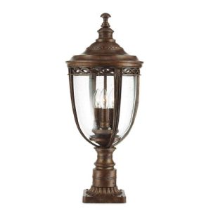 ELSTEAD ENGLISH BRIDLE 3 LIGHT LARGE PEDESTAL - BRITISH BRONZE