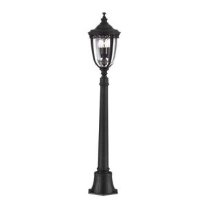 ELSTEAD ENGLISH BRIDLE 3 LIGHT MEDIUM PILLAR - LANTERN BLACK