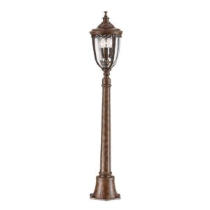 ELSTEAD ENGLISH BRIDLE 3 LIGHT MEDIUM PILLAR LANTERN - BRITISH BRONZE