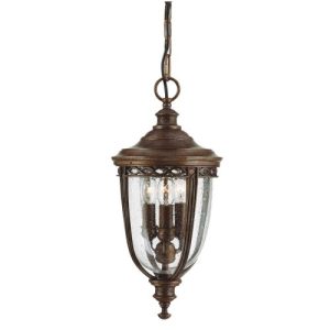 ELSTEAD ENGLISH BRIDLE 3 LIGHT MEDIUM CHAIN LANTERN - BRITISH BRONZE