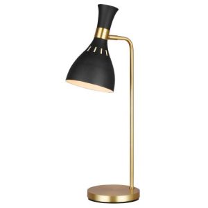 ELSTEAD JOAN 1 LIGHT TABLE LAMP - MIDNIGHT BLACK & BURNISHED BRASS