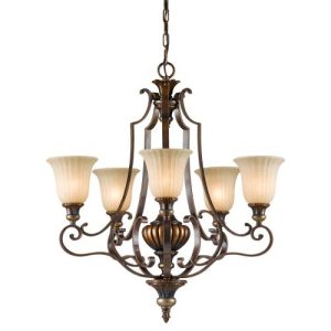 ELSTEAD KELHAM HALL 5 LIGHT UP LIGHT CHANDELIER
