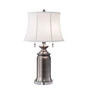 ELSTEAD STATEROOM 2 LIGHT TABLE LAMP - ANTIQUE NICKEL