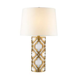 ELSTEAD ARABELLA 1 LIGHT TABLE LAMP - DISTRESSED GOLD
