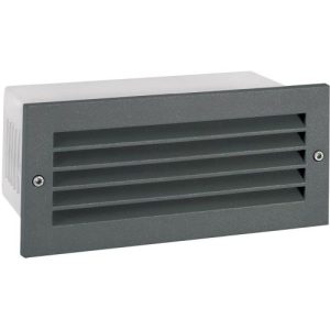 ELSTEAD GRIMSTAD LED RECESSED LOUVRE WALL LIGHT GRAPHITE