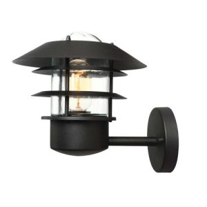 ELSTEAD HELSINGOR 1 LIGHT WALL LANTERN - BLACK