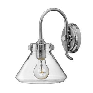 ELSTEAD CONGRESS 1 LIGHT CLEAR GLASS WALL LIGHT - CHROME