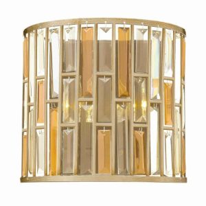 ELSTEAD GEMMA 2 LIGHT WALL LIGHT - SILVER LEAF