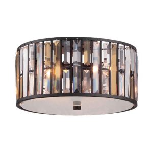 ELSTEAD GEMMA 3 LIGHT FLUSH MOUNT - VINTAGE BRONZE