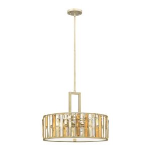 ELSTEAD GEMMA 3 LIGHT PENDANT - SILVER LEAF