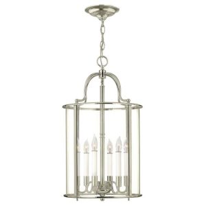 ELSTEAD GENTRY 6 LIGHT LARGE PENDANT - POLISHED NICKEL