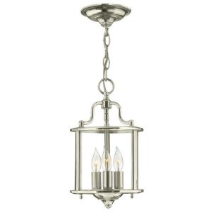 ELSTEAD GENTRY 3 LIGHT SMALL PENDANT - POLISHED NICKEL