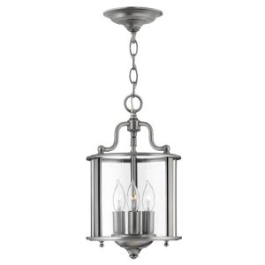 ELSTEAD GENTRY 3 LIGHT SMALL PENDANT - PEWTER