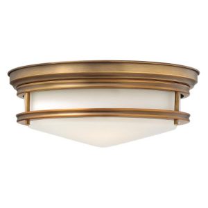 ELSTEAD HADLEY 3 LIGHT FLUSH - BRUSHED BRONZE