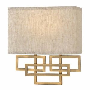 ELSTEAD LANZA 2 LIGHT WALL LIGHT - BRUSHED BRONZE