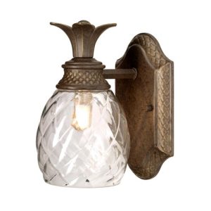 ELSTEAD PLANTATION 1 LIGHT WALL LIGHT - PEARL BRONZE