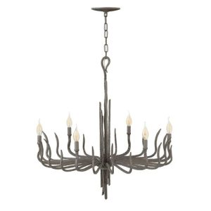 ELSTEAD SPYRE 6 LIGHT CHANDELIER - METALLIC MATTE BRONZE