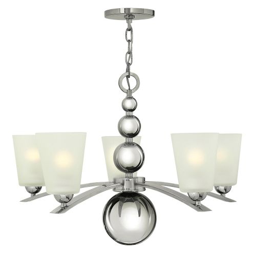ELSTEAD ZELDA 5 LIGHT CHANDELIER - POLISHED NICKEL