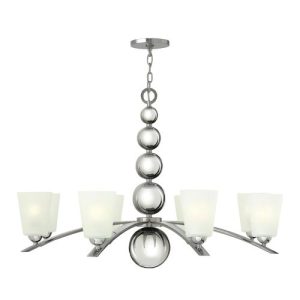 ELSTEAD ZELDA 8 LIGHT CHANDELIER - POLISHED NICKEL