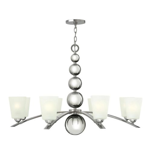 ELSTEAD ZELDA 8 LIGHT CHANDELIER - POLISHED NICKEL
