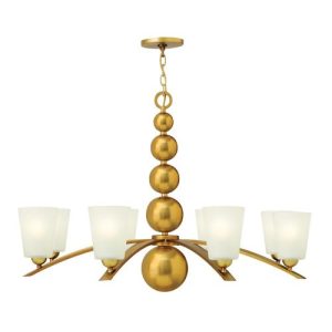 ELSTEAD ZELDA 8 LIGHT CHANDELIER - VINTAGE BRASS