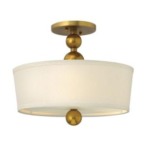 ELSTEAD ZELDA 3 LIGHT SEMI-FLUSH - VINTAGE BRASS